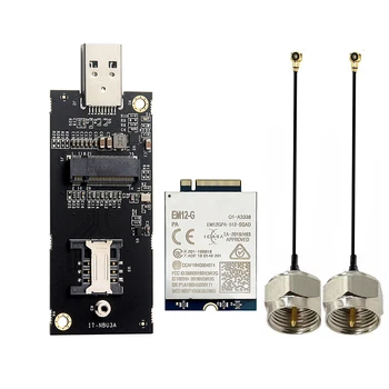 Модул Quectel EM12-G EM12 LTE Cat12 M. 2 с адаптер USB 3.0 15 cm F жена за u.FL/IPX /IPEX1/IPEX4 MHF4 Женски конектор Косичка