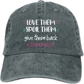 Обичам ги, Балую, Давам -2 Шапки, бейзболна шапка за мъже и жени, Унисекс, Черна шапка на шофьор на камион, Жан шапка
