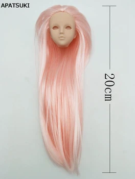 Светло Розови Косата Мека Пластмаса Практика Грим САМ Кукла Главата За 11,5 