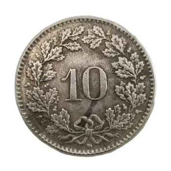 1875 Швейцария Злато, Посребрени Монети Щастливата Магия Колекционерски Монети КОПИЕ от Медали, Монети Коледни Подаръци#2458