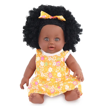 30 см Оранжева Кукла Реборн Комплект Черна Кожа Кукли Реборн Детски Играчки За Момичета Коледен Подарък