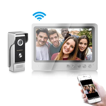 Aneemor 9 Инча Домофонна система, Смартфон с Поддръжка на WiFi Безжичен видео телефон за Апартамент Начало Система за Сигурност на Входа