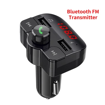 Bluetooth FM трансмитер за кола с два USB презареждания са, led FM-радио, адаптер за Кола, Поддръжка на U-disk, SD-карта, музикален формат MP3/WMA