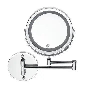 Led 10X nifying Козметично Огледало За Бръснене Тоалетен Огледало За Баня Монтиране на стена 360 °