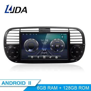 LJDA 1 Din Автомагнитола Android 11 Автомобилен Мултимедиен Плеър За Fiat 500 WIFI GPS Навигация Стерео Carplay Аудио, Автоаудио Видео DSP