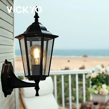 VICKYO Led монтиран на стената Лампа, Водоустойчив IP23 Алуминиев Ретро Стилът на Европейския Външен Стенен монтаж, Лампа За Дневна Коридор, Тераси, Градина