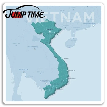 Време на Преход за Виетнамската Карта Винил Ханой Пътна Стикер За Лаптоп Стикер на Багаж на Гърба на Предното Стъкло Водоустойчив Автомобилни Аксесоари