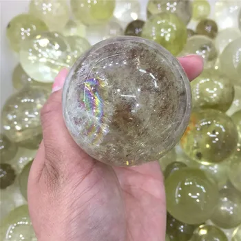 директна доставка от естествен цитрин кристални скъпоценен камък обхват на рейки исцеляющий Топка кристална топка Начало Декор топка за медитация