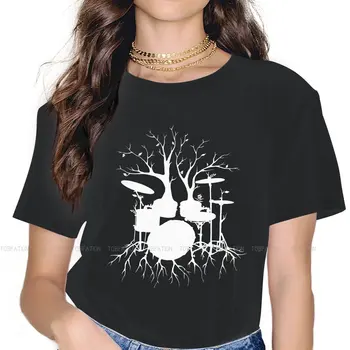 Живейте с ритъма на Темпото Творения 4XL Тениски Дърво Женски Harajuku Върховете от Чист Памук Тениска с Кръгло Деколте Оверсайз