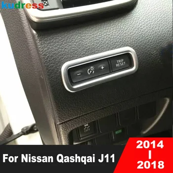 За Nissan Qashqai J11 2014-2016 2017 2018 Matte Таблото На Автомобила Бутон За Включване На Километража На Кутията Довършителни Вътрешни Корнизи И Аксесоари
