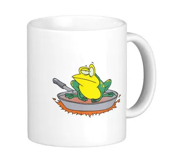 забавна жаба в тиган мультяшные Бели Чаши за Кафе Чаена Чаша Индивидуален Подарък От LVSURE Керамична Чаша Пътни Чаши за Кафе