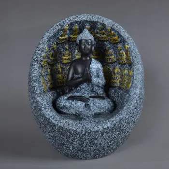 Керамична имитация на мраморна статуя, синя кадилница за тамян, фигурка на Буда, кандило, кадилница, кандило, Будизъм, джос~