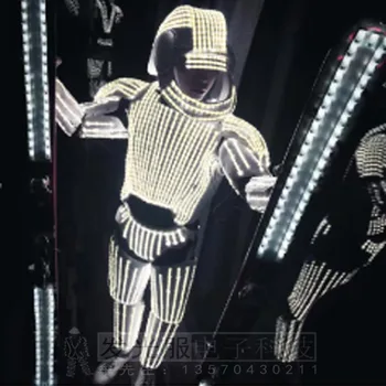 Костюм Robort осветление Космически костюм LED светлината осветление за костюми костюм DJ в Нощен клуб на твърда фаза
