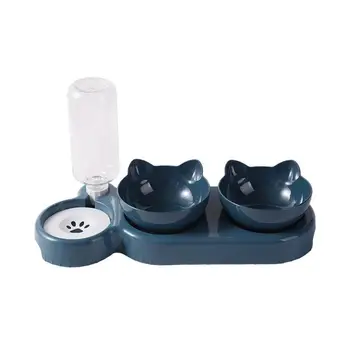 Куче купа котка купа домашен любимец купа двойна купа автоматичен диспенсер за вода анти-разтоварване храна за кучета купа коте купа с вода
