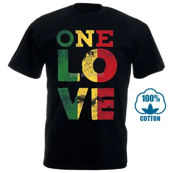 Тениска One Love Bob Marley Rasta Reggae В стил ретро, Готически Тениска, Модни Блузи в стил емо-пънк, Японски Тениски, Тениски в стил хипи и готика
